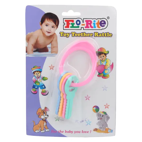 Fio-Rite Toy Teether Rattle (Multicolour)